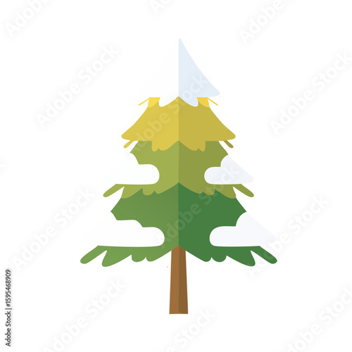 Winter Tree with Snow Icon ...