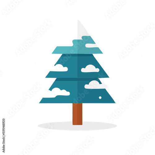 Winter Tree with Snow Icon ...
