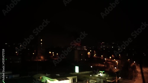 Shahed Drone Night Attack Over Dnipro City