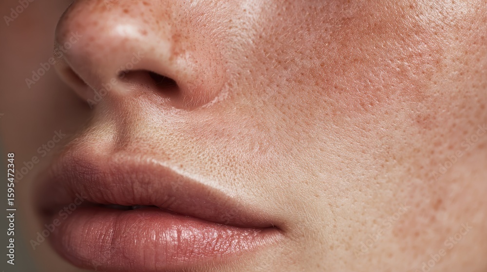 Fototapeta premium Close-up of smooth skin texture highlighting natural beauty and softness, perfect for beauty and skincare concepts.