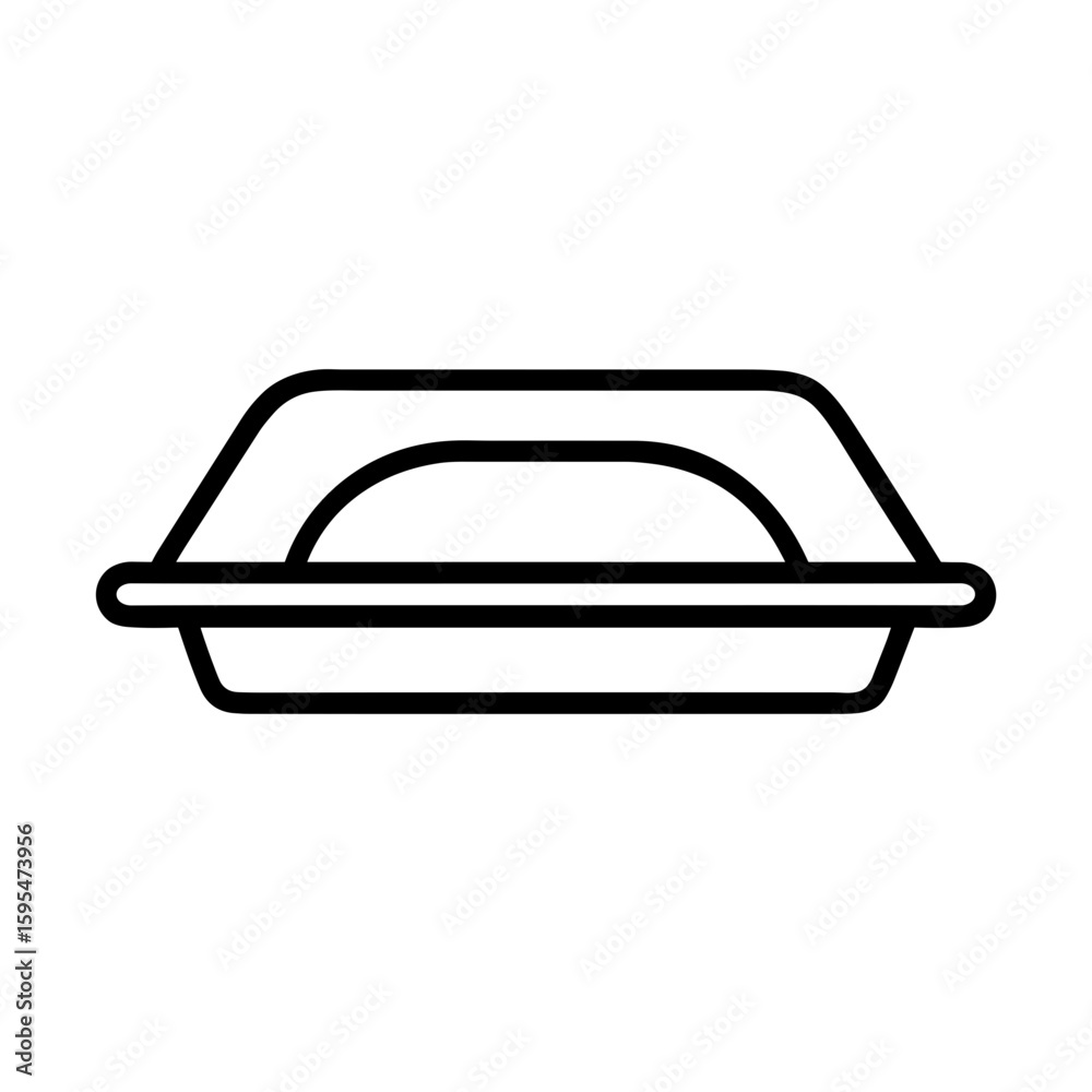 Food tray icon outline on transparent background Food tray icon outline on transparent background