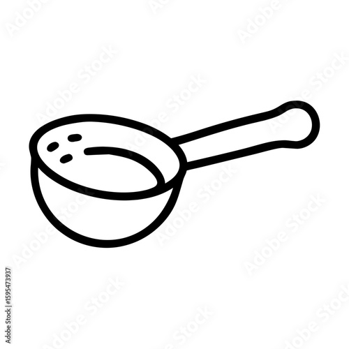 Outline of a tablespoon for cooking on a transparent background  