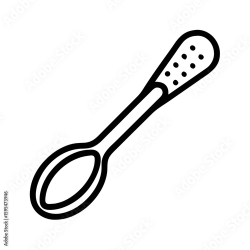 Vector illustration of a teaspoon with a transparent background  