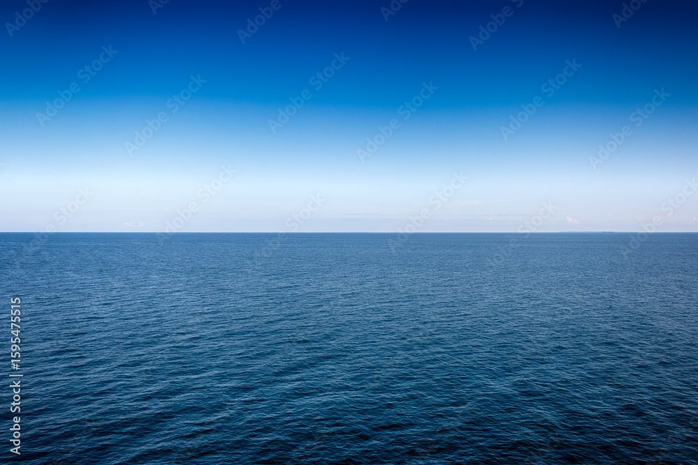 Fototapeta premium Blue seascape of Baltic Sea in the open sea. HDR.