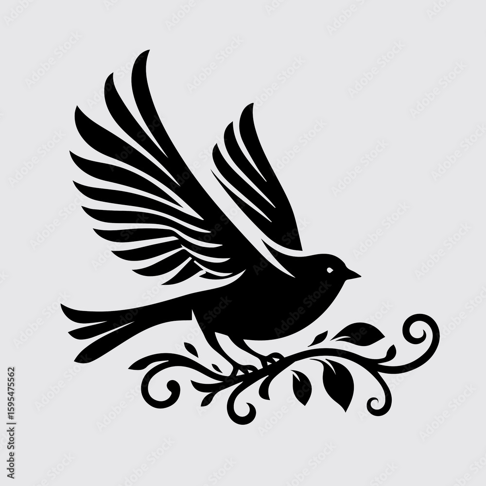 Fototapeta premium vector illustration of a Sparrow bird
