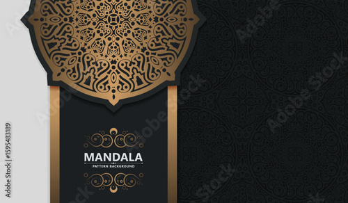 Luxury ornamental mandala background with arabic islamic east pattern style premium