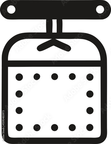 Simple line art illustration of a teapot infuser for brewing tea or herbal infusions