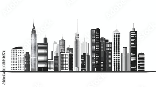 Modern Urban Architectural Black and White City Buildings Photography