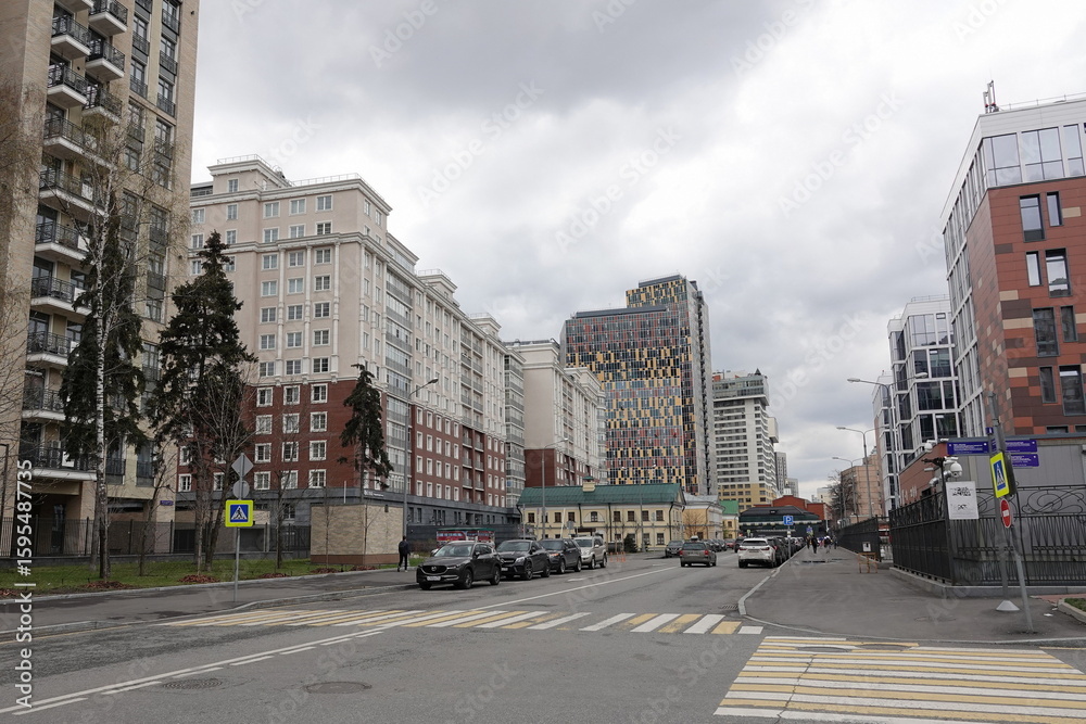 Fototapeta premium 3rd Lyusinovsky lane in Moscow