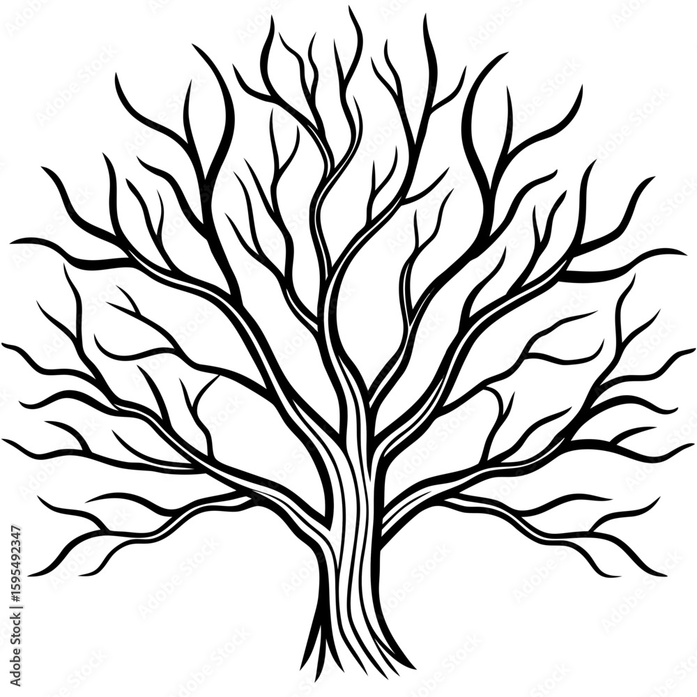 Obraz premium vector tree silhouette