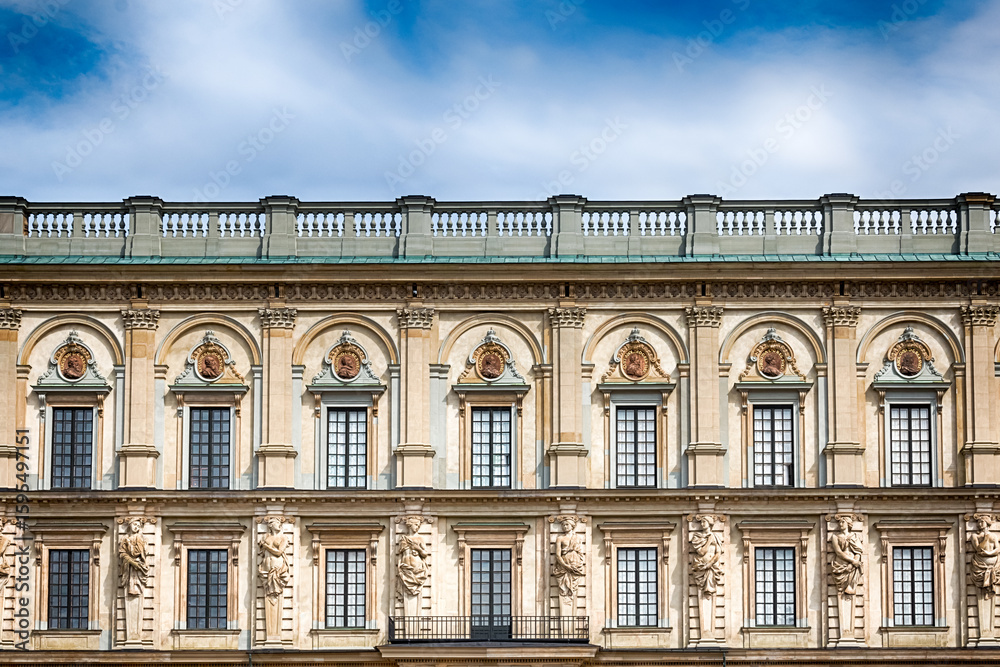 Obraz premium Stockholm Palace (Royal Palace), the official residence of of the Swedish monarch. HDR.