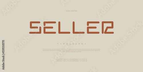 modern font creative alphabet. Typography technology, electronic, movie, digital, music, future, logo creative font. vector illustration