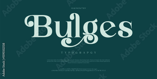 Bulges  modern luxury beauty font alphabet logo. Typography beautiful minimal elegant classic letter serif fonts fashion wedding vintage retro logos. vector illustration