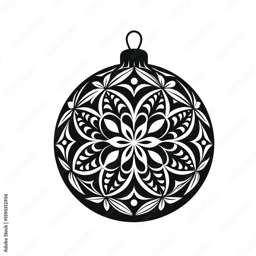 Fototapeta premium Christmas Ornament silhouette 
