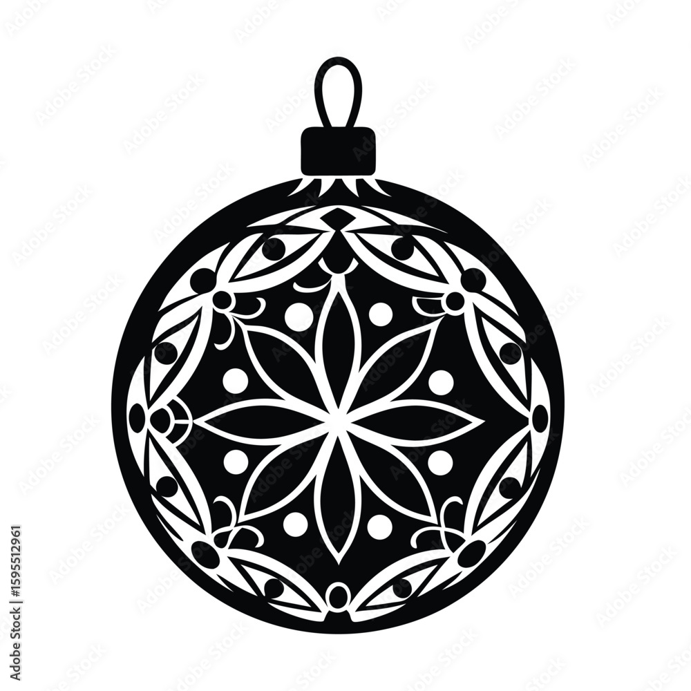 Fototapeta premium Christmas Ornament silhouette 