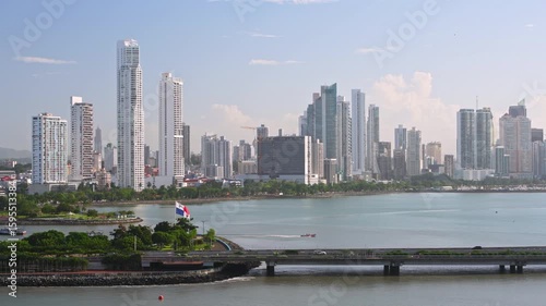 Panama City from the old quarter, San Felipe, Panama, Central America - 4K stock video