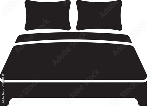 Comfortable Double Bed with Pillows Cozy Bedroom Essentials