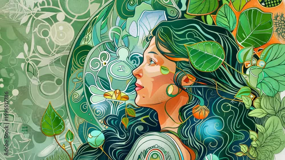  Concetto di risparmio energetico con energia verde e rinnovabile,