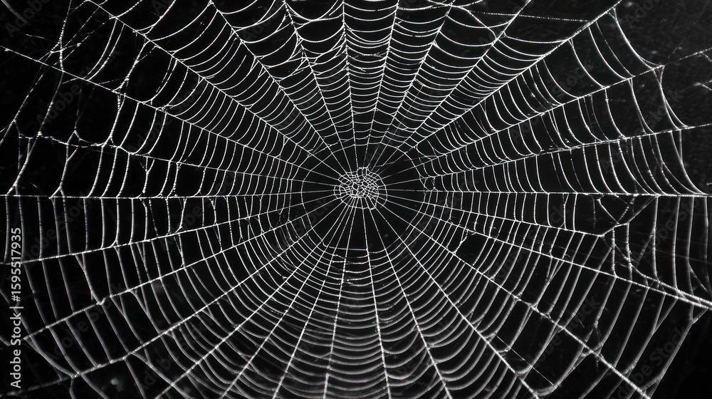 Obraz premium Detailed spiderweb pattern