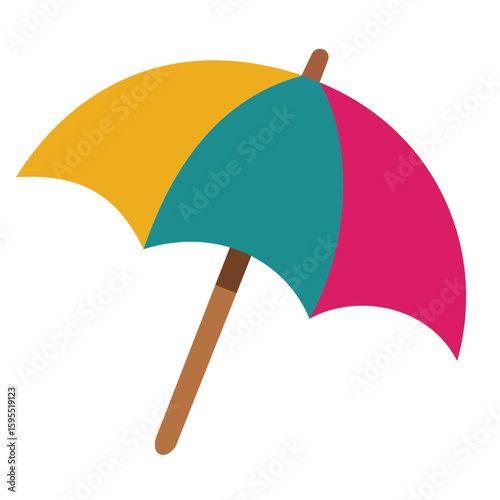 "Colorful Beach Umbrella Illustration"