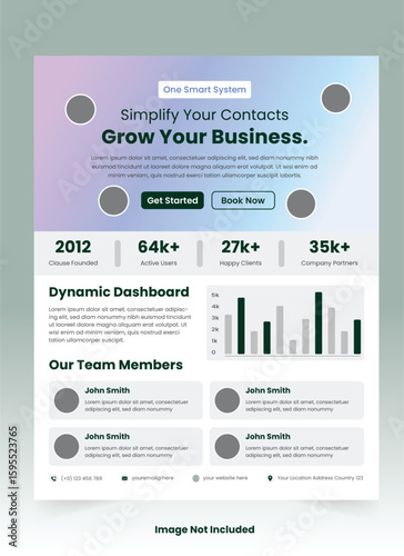 Corporate Business Contact Management Flyer Design Template