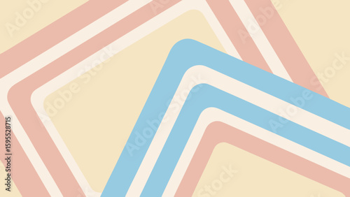 Abstract geometric shapes in pastel colors on soft background  