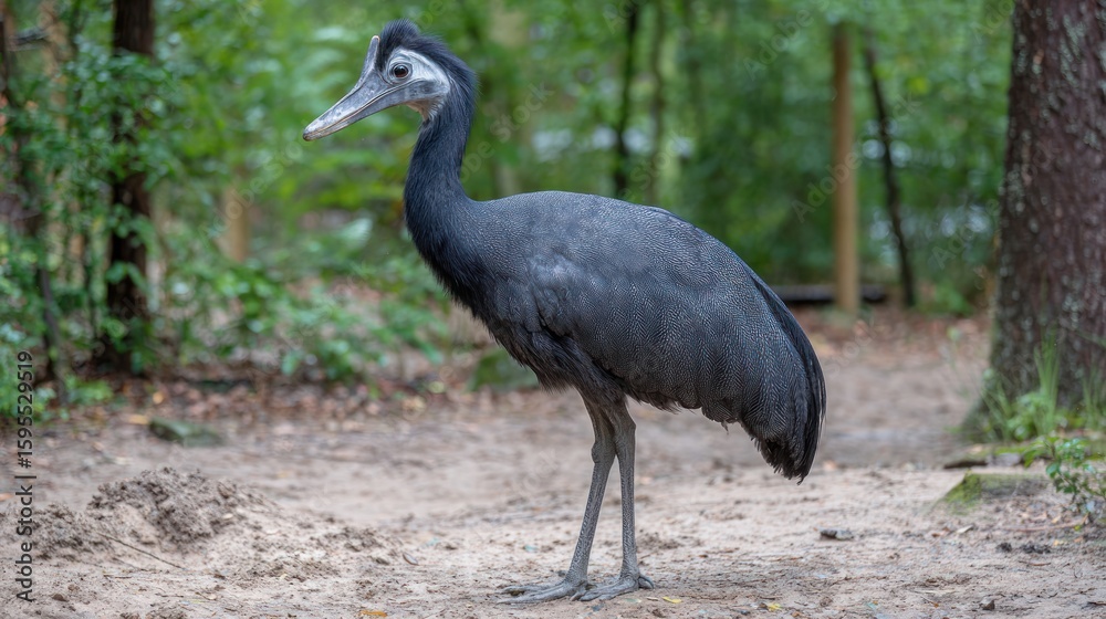 Naklejka premium Bird in forest setting