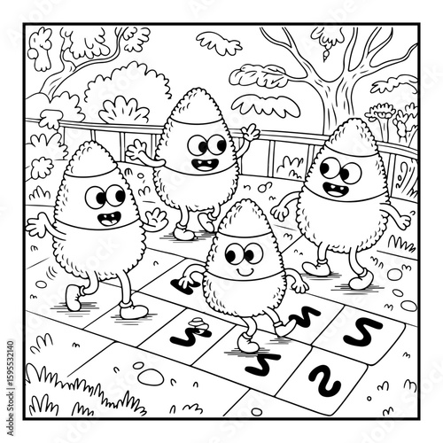 vector illustration of a coloring page