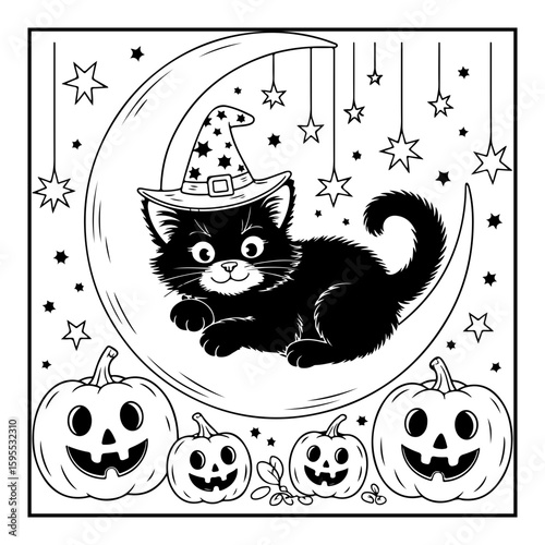 vector illustration of a coloring page