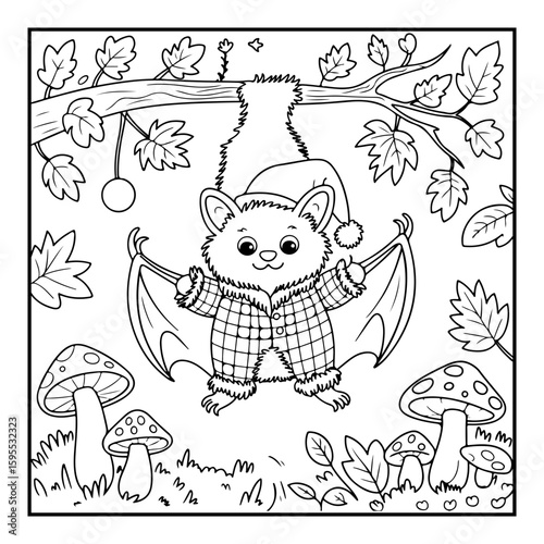 vector illustration of a coloring page