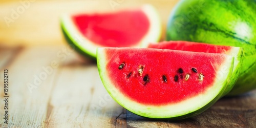 Vibrant watermelon slices, a refreshing and healthy summer treat, ready to enjoy.
