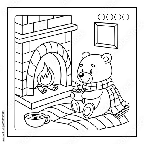 vector illustration of a coloring page