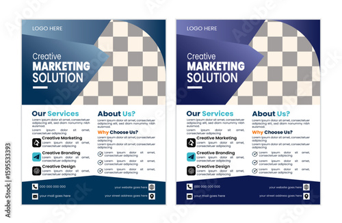 Corporate creative business flyer vactor design template clean and modern a4 business flyer design.