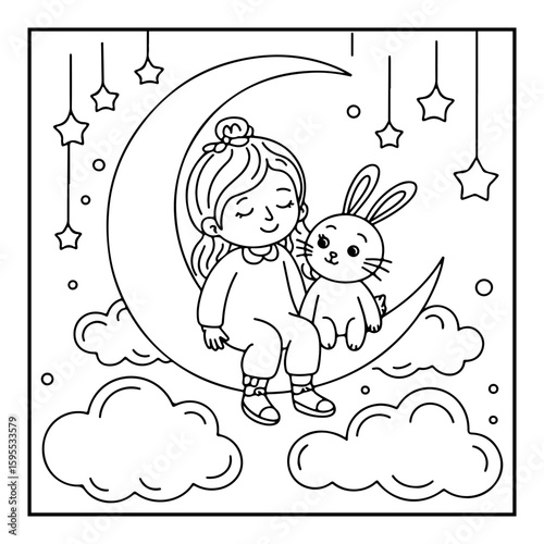 vector illustration of a coloring page