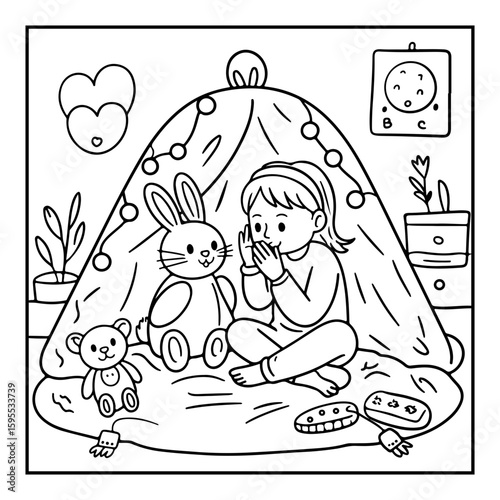 vector illustration of a coloring page