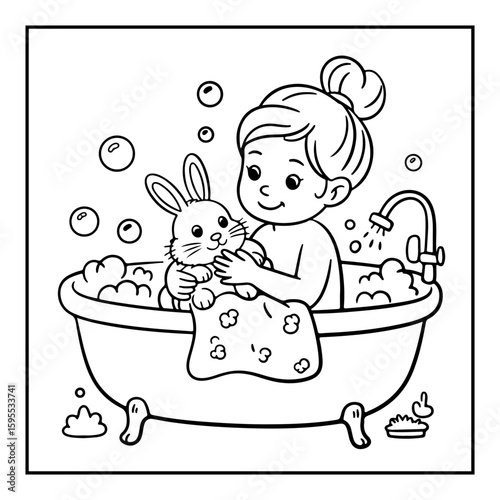 vector illustration of a coloring page