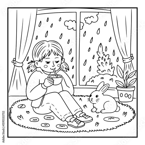 vector illustration of a coloring page