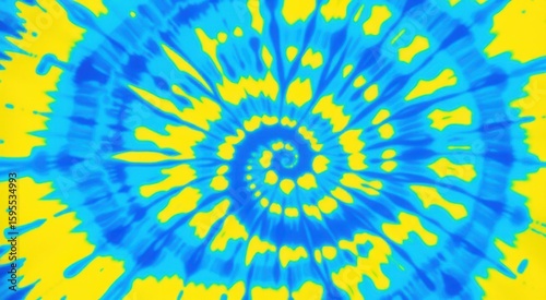 Blue and yellow tie dye pattern
