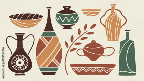 mid-century modern pottery and ceramics collection