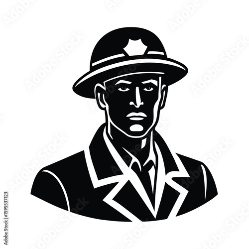 vector illustration of a soldier with a hat
