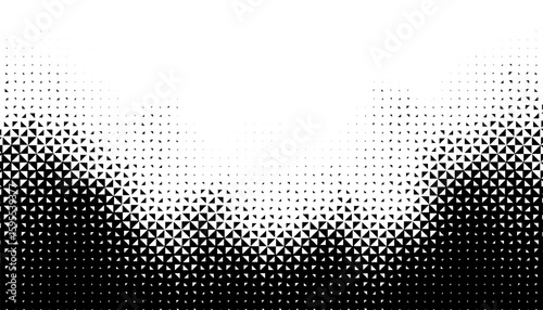 Black and white abstract halftone pattern with transition effect for sporty and modern background. Vector Format Illustration. 