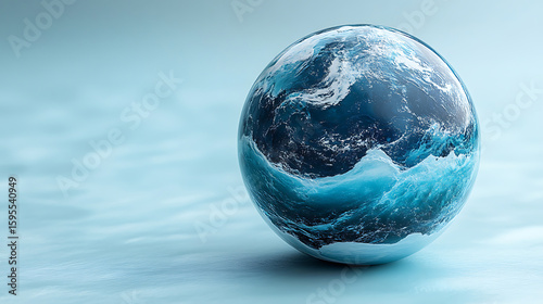 Global Ocean A 3D Render of Earth's Watery Surface
