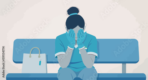 Overwhelmed Healthcare Worker: Fatigue and Burnout