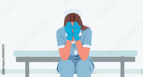 Exhausted Healthcare Worker: Nurse Feeling Overwhelmed