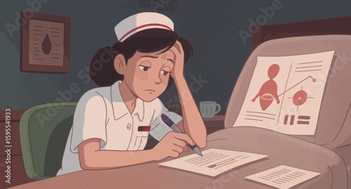 Weary Nurse: Long Shift and Patient Care