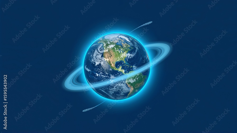 Naklejka premium Ozone Awareness Background Images HD- Environmental Protection Design