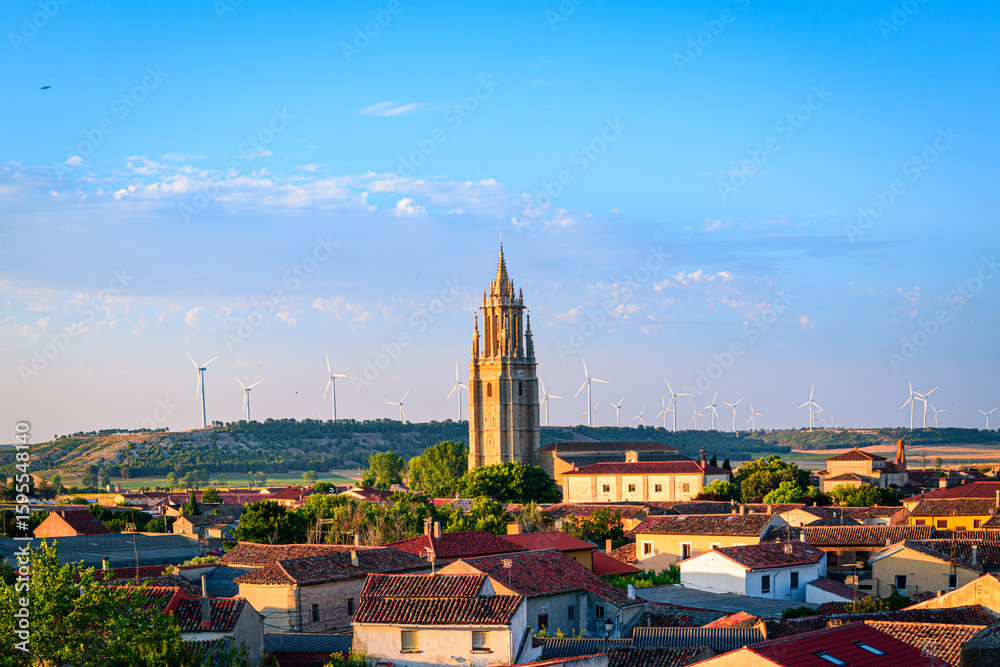 Fototapeta premium Golden Hour over Ampudia
