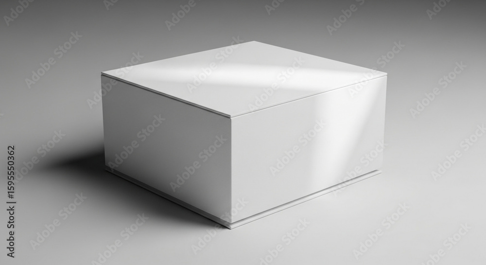 Naklejka premium 3d white cube