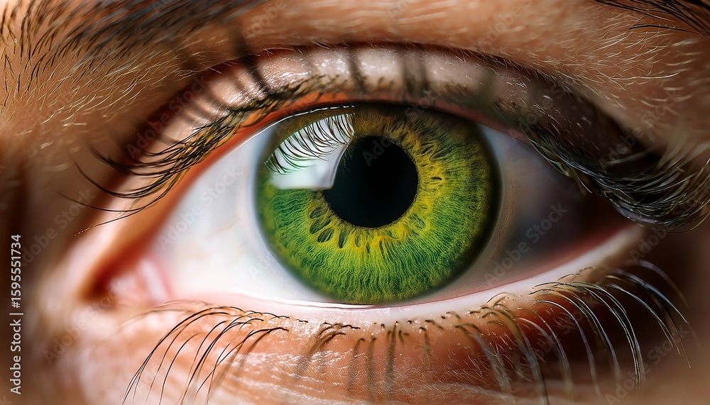 Fototapeta premium macro shot of a green eye