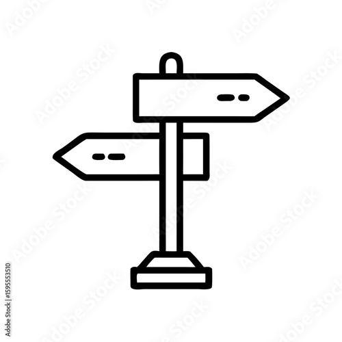 Directional arrow signpost indicating various routes - Concept of icons  